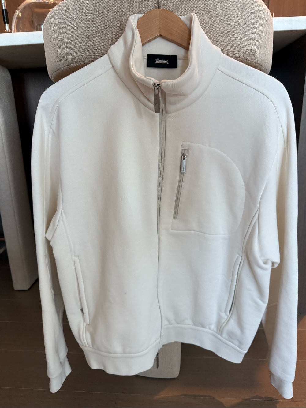 Amiri Men's Cream Full-Zip Track Jacket